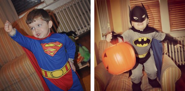 Halloween costumes Superman Batman