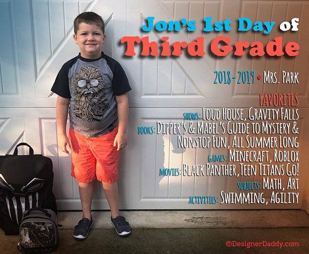 First Day of School - Third Grade