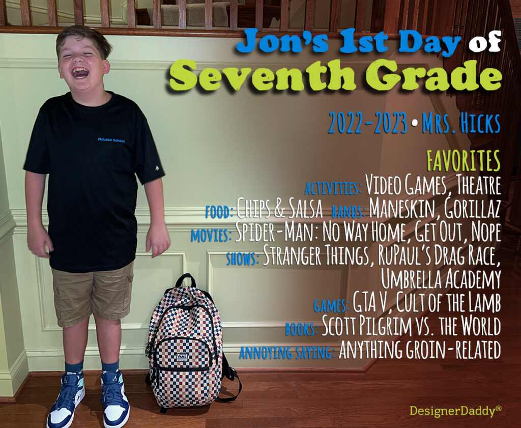 first day of school - 7th grade