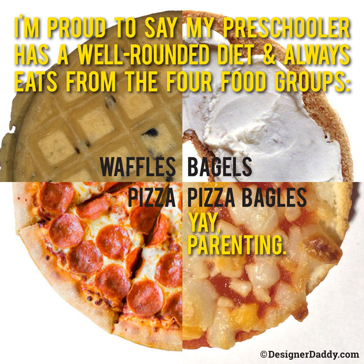 well-balanced diet pizza bagels waffles preschooler diet