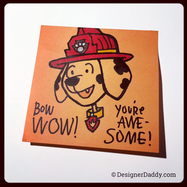 SuperLunchNotes - Pup Patrol Marshall - Fire Week