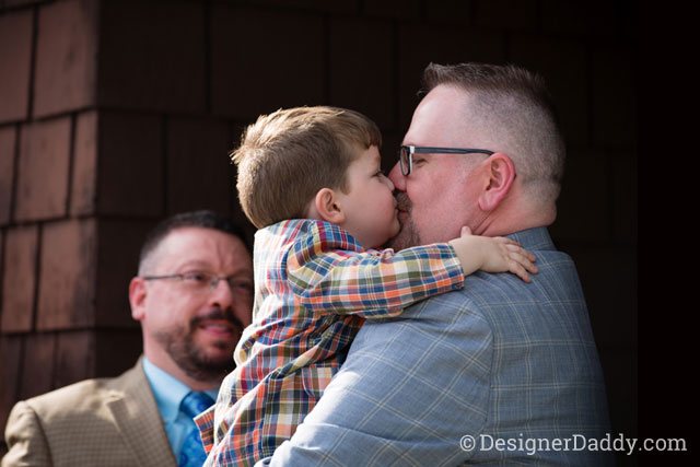 gay wedding - smooch