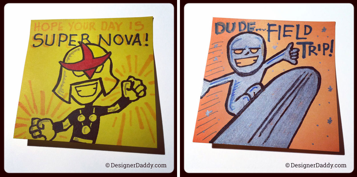superlunchnotes - nova and silver surfer