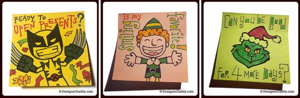 December SuperLunchNotes Wolverine Elf Grinch